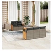 Image de Salon de jardin modulable resine tressee gris 6 pieces x 59 x 69 5 personnes