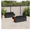 Image de Salon de jardin modulable resine tressee noir 7 pieces x 59 x 69 6 personnes