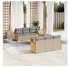 Image de Salon de Jardin avec Coussins 7 pcs, Canapés de Terrasse, Ensemble de Meubles de Patio, Mobilier d'Extérieur, Beige 3227473