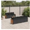 Image de Salon de jardin modulable resine tressee noir 8 pieces x 59 x 69 7 personnes