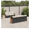 Image de Salon de jardin modulable resine tressee noir 8 pieces x 59 x 69 7 personnes