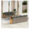 Image de Salon de jardin modulable resine tressee gris 8 pieces x 59 x 69 7 personnes
