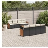 Image de Salon de Jardin avec Coussins 9 pcs, Canapés de Terrasse, Ensemble de Meubles de Patio, Mobilier d'Extérieur, Noir 3227498