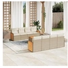 Image de Salon de jardin modulable beige 9 pieces 8 personnes 62 x 59 x 69 cm rotin