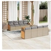 Image de Salon de jardin modulable beige rotin 8 personnes 62 x 59 x 69 cm 9 pieces