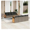 Image de Salon de jardin modulable resine tressee gris 9 pieces x 59 x 69 8 personnes