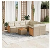 Image de Salon de jardin modulable 8 personnes beige 9 pieces 62 x 59 x 69 cm resine tressee