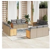 Image de Ensemble à Manger de Jardin avec Coussins 17 pcs, Table et Chaises à Dossier Rabattable, Meubles d'Extérieur Patio 3211612