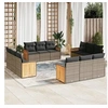 Image de Salon de jardin modulable resine tressee gris 12 pieces x 59 x 69 12 personnes