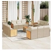 Image de Salon de jardin modulable resine tressee beige 13 pieces x 59 x 69 12 personnes
