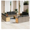 Image de Salon de jardin modulable resine tressee gris 13 pieces x 59 x 69 12 personnes
