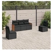 Image de Salon de jardin modulable resine tressee noir 5 pieces x 59 x 69 5 personnes