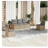 Image de Salon de Jardin avec Coussins 5 pcs, Canapés de Terrasse, Ensemble de Meubles de Patio, Mobilier d'Extérieur, Beige 3227529