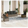 Image de Salon de jardin modulable resine tressee gris 5 pieces x 59 x 69 5 personnes