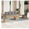 Image de Salon de jardin modulable resine tressee beige 7 pieces x 59 x 69 6 personnes