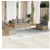 Image de Salon de Jardin avec Coussins 7 pcs, Canapés de Terrasse, Ensemble de Meubles de Patio, Mobilier d'Extérieur, Beige 3227557