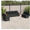 Image de Salon de jardin modulable resine tressee noir 8 pieces x 59 x 69 8 personnes
