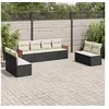 Image de Salon de jardin modulable resine tressee noir 8 pieces x 59 x 69 8 personnes