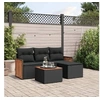 Image de Salon de Jardin avec Coussins 5 pcs, Canapés de Terrasse, Ensemble de Meubles de Patio, Mobilier d'Extérieur, Noir 3227588