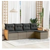 Image de Salon de Jardin avec Coussins 5 pcs, Canapés de Terrasse, Ensemble de Meubles de Patio, Mobilier d'Extérieur, Gris 3227600