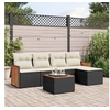 Image de Salon de Jardin avec Coussins 6 pcs, Canapés de Terrasse, Ensemble de Meubles de Patio, Mobilier d'Extérieur, Noir 3227603