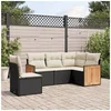 Image de Salon de Jardin avec Coussins 5 pcs, Canapés de Terrasse, Ensemble de Meubles de Patio, Mobilier d'Extérieur, Noir 3227652