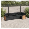 Image de Salon de Jardin avec Coussins 6 pcs, Canapés de Terrasse, Ensemble de Meubles de Patio, Mobilier d'Extérieur, Noir 3227665