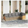 Image de Salon de Jardin avec Coussins 6 pcs, Canapés de Terrasse, Ensemble de Meubles de Patio, Mobilier d'Extérieur, Beige 3227669