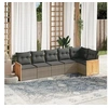 Image de Salon de jardin modulable resine tressee gris 6 pieces x 59 x 69 6 personnes