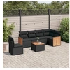 Image de Salon de Jardin avec Coussins 7 pcs, Canapés de Terrasse, Ensemble de Meubles de Patio, Mobilier d'Extérieur, Noir 3227700