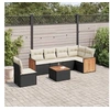 Image de Salon de Jardin avec Coussins 7 pcs, Canapés de Terrasse, Ensemble de Meubles de Patio, Mobilier d'Extérieur, Noir 3227701