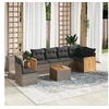 Image de Salon de Jardin avec Coussins 7 pcs, Canapés de Terrasse, Ensemble de Meubles de Patio, Mobilier d'Extérieur, Gris 3227705