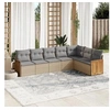 Image de Salon de Jardin avec Coussins 7 pcs, Canapés de Terrasse, Ensemble de Meubles de Patio, Mobilier d'Extérieur, Beige 3227711