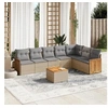 Image de Salon de jardin modulable resine tressee beige 8 pieces 62 x 55 x 69 cm 7 personnes