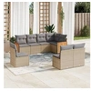 Image de Salon de Jardin avec Coussins 8 pcs, Canapés de Terrasse, Ensemble de Meubles de Patio, Mobilier d'Extérieur, Beige 3227725