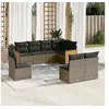 Image de Salon de Jardin avec Coussins 8 pcs, Canapés de Terrasse, Ensemble de Meubles de Patio, Mobilier d'Extérieur, Gris 3227726