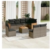 Image de Salon de Jardin avec Coussins 9 pcs, Canapés de Terrasse, Ensemble de Meubles de Patio, Mobilier d'Extérieur, Gris 3227733