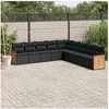Image de Salon de jardin modulable resine tressee noir 9 pieces x 59 x 69 9 personnes