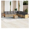 Image de Salon de jardin modulable resine tressee beige 10 pieces x 59 x 69 9 personnes