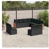 Image de Salon de jardin modulable resine tressee noir 11 pieces x 59 x 69 11 personnes