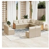 Image de Salon de jardin modulable resine tressee beige 11 pieces x 59 x 69 11 personnes