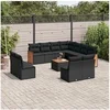 Image de Salon de jardin modulable resine tressee noir 12 pieces x 59 x 69 11 personnes