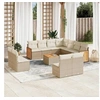 Image de Salon de jardin modulable rotin beige 12 pieces x 59 x 69