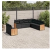 Image de Salon de Jardin avec Coussins 9 pcs, Canapés de Terrasse, Ensemble de Meubles de Patio, Mobilier d'Extérieur, Noir 3227777