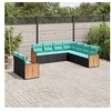 Image de Salon de jardin GENERIQUE noir 9 pieces resine tressee 62 x 55 x 69 cm