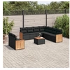 Image de Salon de jardin modulable rotin noir 10 pieces x 59 x 69 9 personnes