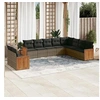 Image de Salon de jardin modulable resine tressee gris 10 pieces x 59 x 69 10 personnes