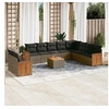 Image de Salon de jardin modulable resine tressee gris 2 personnes 62 x 55 x 69 cm 11 pieces