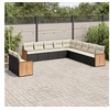 Image de Salon de Jardin avec Coussins 11 pcs, Canapés de Terrasse, Ensemble de Meubles de Patio, Mobilier d'Extérieur, Noir 3227806