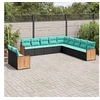 Image de Salon de jardin modulable GENERIQUE - Lot de 11 pieces - Resine tressee noir - 62 x 55 x 69 cm